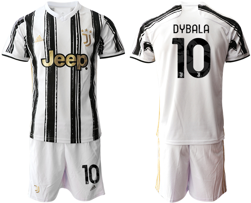 Men 2020-2021 club Juventus home #10 white black Soccer Jerseys1